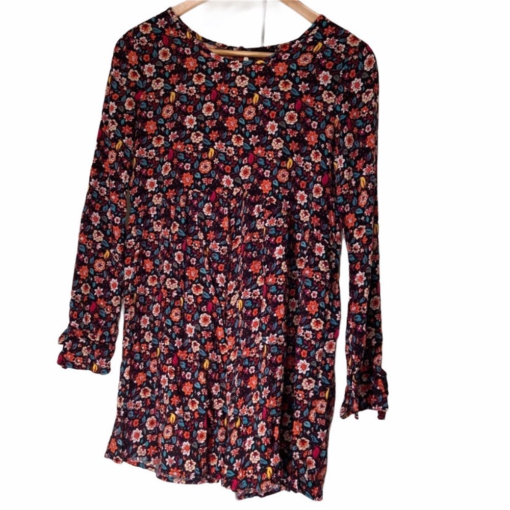 art class • Long Sleeve Floral Romper